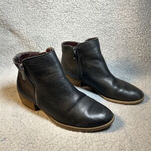 Kensie Women's Ghita Ankle Boots Black Leather US Size 8M No. KS182095 Pre-Owned